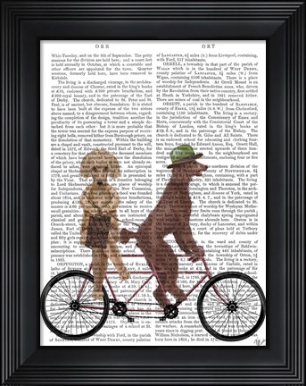 Framed Poodle Tandem Print