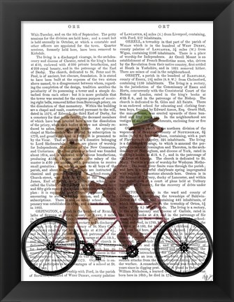 Framed Poodle Tandem Print