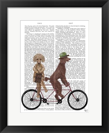 Framed Poodle Tandem Print