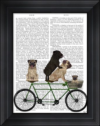 Framed Pug Tandem Print