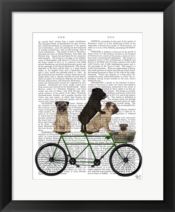 Framed Pug Tandem Print