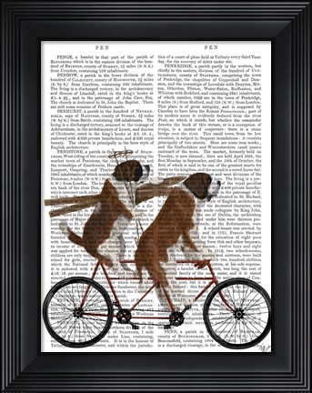 Framed St Bernard Tandem Print