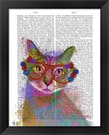 Framed Rainbow Splash Cat 1 Print