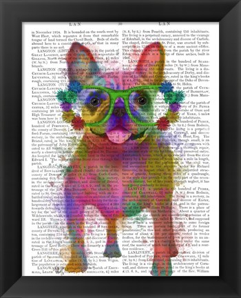 Framed Rainbow Splash French Bulldog, Full Print