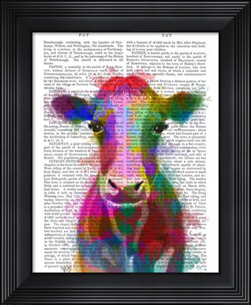 Framed Rainbow Splash Cow Print