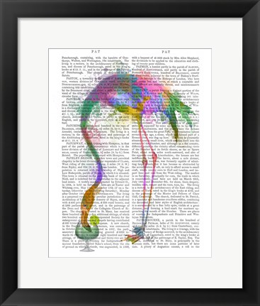 Framed Rainbow Splash Flamingo 3 Print