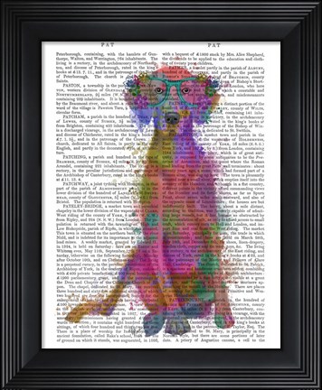 Framed Rainbow Splash Weimaraner, Full Print