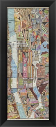 Framed Modern Map of New York III Print