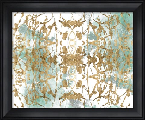 Framed Verdant Mirror II Print