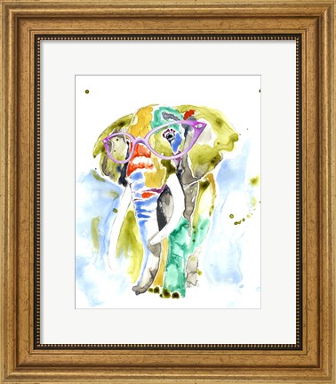 Framed Smarty-Pants Elephant Print