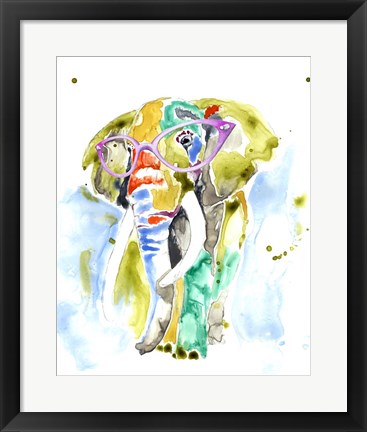 Framed Smarty-Pants Elephant Print