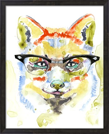 Framed Smarty-Pants Fox Print