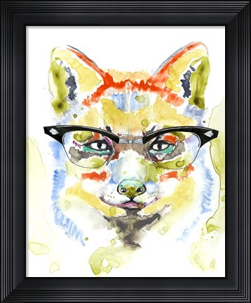 Framed Smarty-Pants Fox Print