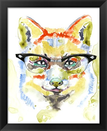 Framed Smarty-Pants Fox Print