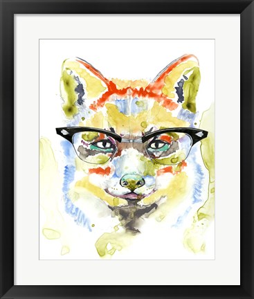 Framed Smarty-Pants Fox Print