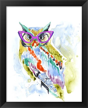 Framed Smarty-Pants Owl Print