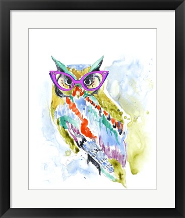 Framed Smarty-Pants Owl Print