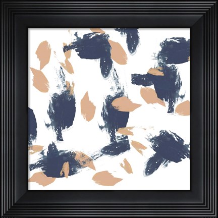Framed Blueberry &amp; Peach Strokes I Print