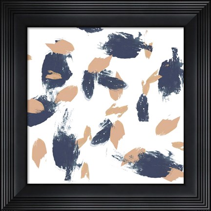 Framed Blueberry &amp; Peach Strokes II Print