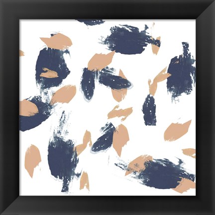 Framed Blueberry &amp; Peach Strokes II Print