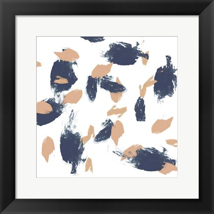 Framed Blueberry &amp; Peach Strokes II Print