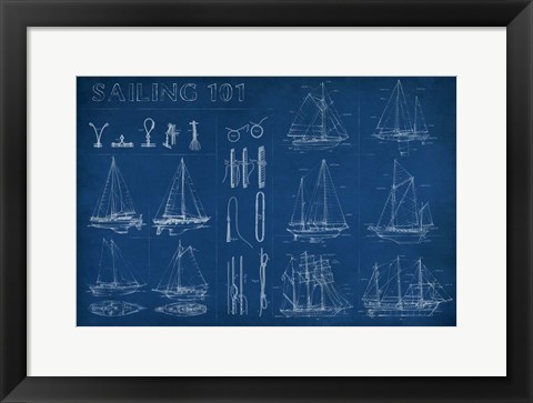 Framed Sailing Infograph Print