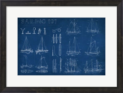 Framed Sailing Infograph Print