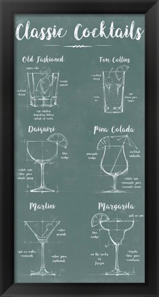 Framed Mixology Infograph Print