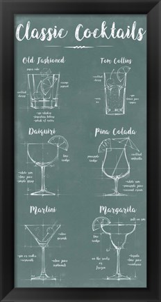 Framed Mixology Infograph Print