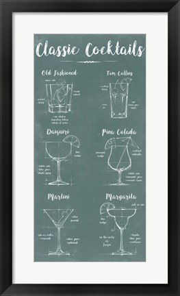 Framed Mixology Infograph Print