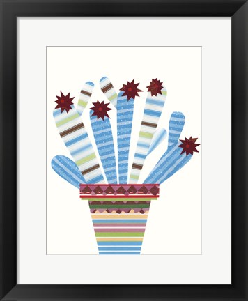 Framed Cheerful Succulent I Print