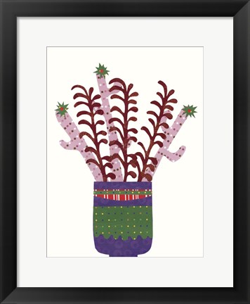 Framed Cheerful Succulent II Print