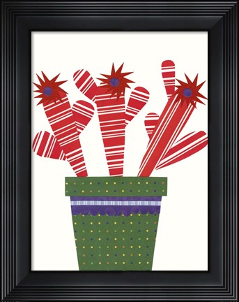 Framed Cheerful Succulent V Print