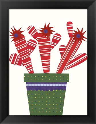 Framed Cheerful Succulent V Print