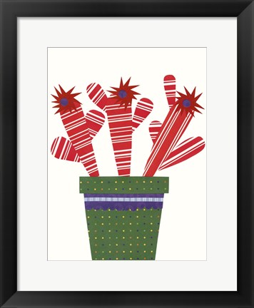 Framed Cheerful Succulent V Print