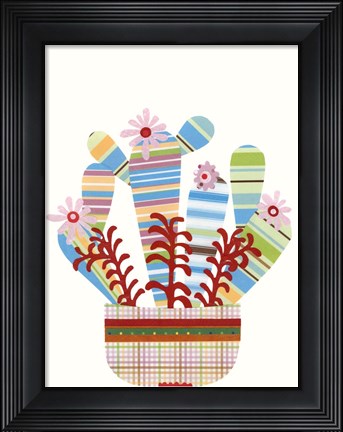 Framed Cheerful Succulent VI Print