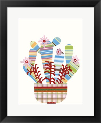 Framed Cheerful Succulent VI Print