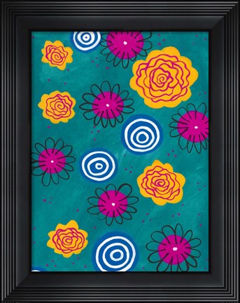 Framed Flower Pop II Print