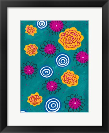 Framed Flower Pop II Print