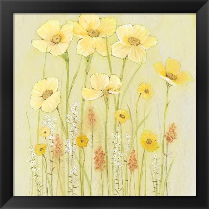 Framed Soft Spring Floral I Print