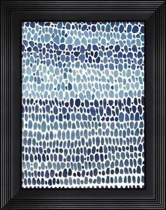 Framed Blue Progression I Print