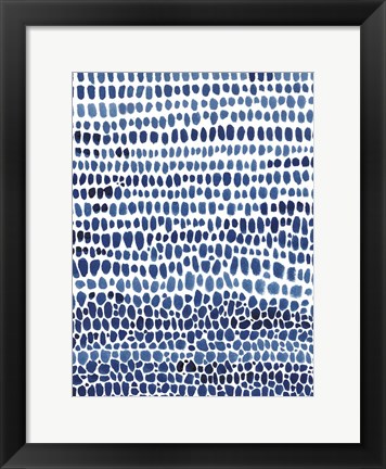 Framed Blue Progression II Print