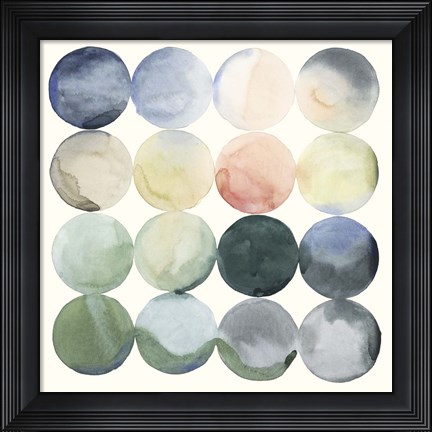 Framed Pastel Hoops I Print