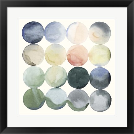 Framed Pastel Hoops I Print