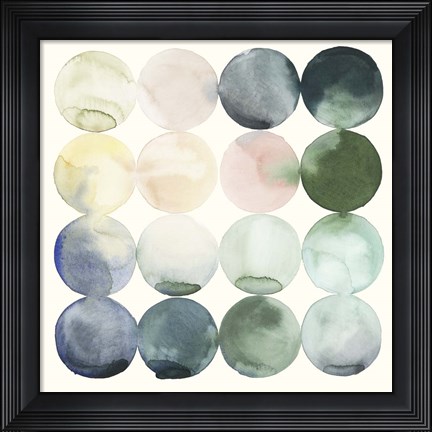Framed Pastel Hoops II Print