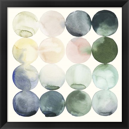 Framed Pastel Hoops II Print