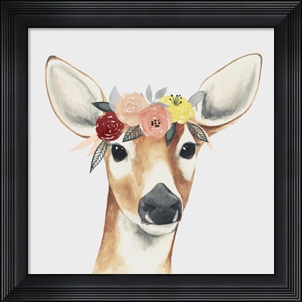 Framed Flower Crown Forester I Print