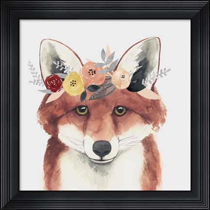 Framed Flower Crown Forester IV Print