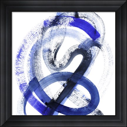 Framed Blue Kinesis III Print