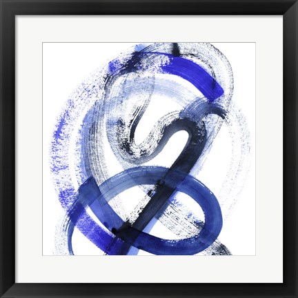 Framed Blue Kinesis III Print